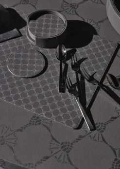 JOOP! Tisch- und Platzset CORNFLOWER Kunstleder 30 x 40 x 0,3 cm Grau-Weiß