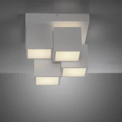 JUST LIGHT LED Deckenlampe TETRIS 30 x 30 cm weiß