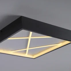 JUST LIGHT LED Deckenlampe MIKADO 30x30 cm schwarz