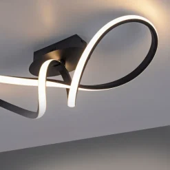 JUST LIGHT LED Deckenlampe MARIA 24,5 x 61 cm schwarz