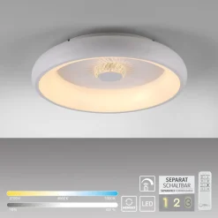 JUST LIGHT LED Deckenlampe VERTIGO 46 cm weiß