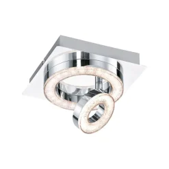 JUST LIGHT LED Deckenlampe TIM 17 x 17 cm chromfarbig