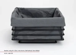 JUSTINUS Brotkorb LIFE 23 x 21,5 cm schwarz