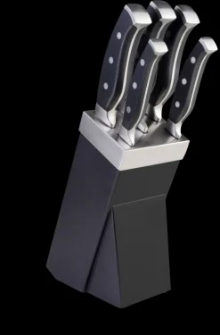 JUSTINUS Messerblock MASTER CUT 6-teilig Holz schwarz