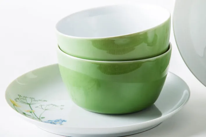 KAHLA Mini-Schüssel FIVE SENSES Wildblume 2er Set grün/weiß