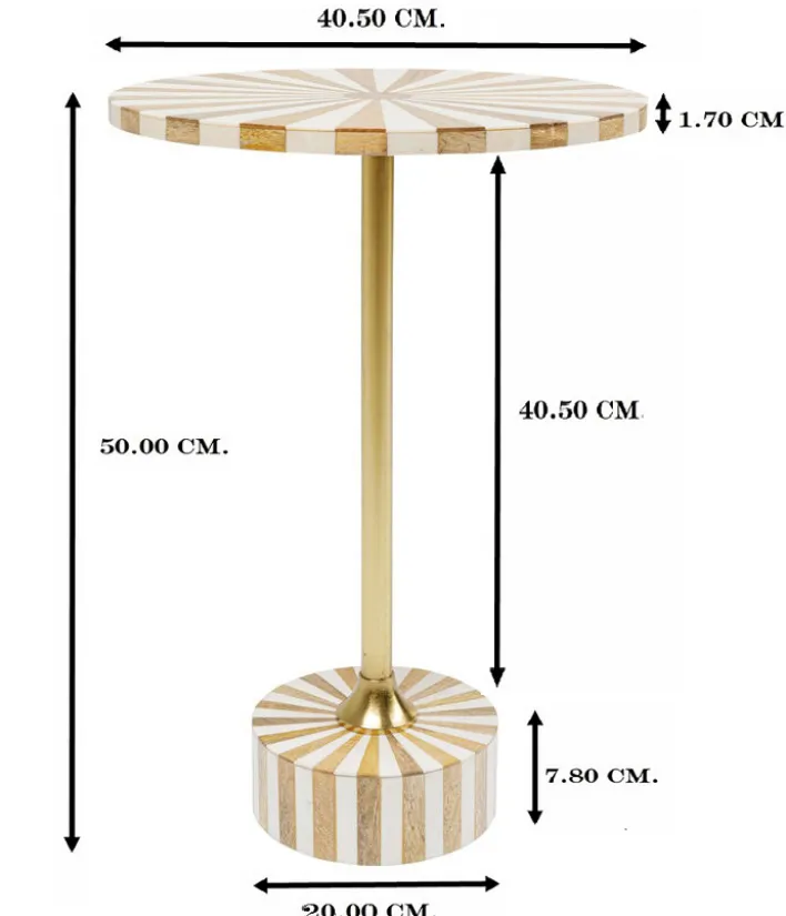 KARE DESIGN Beistelltisch DOMERO CIRQUE goldfarbig