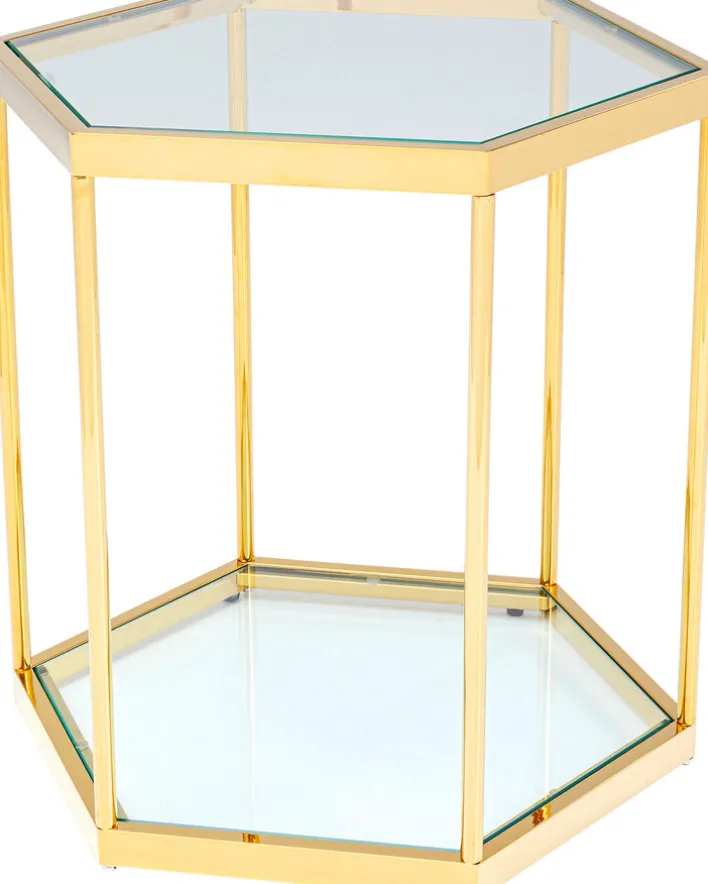 KARE DESIGN Beistelltisch COMB 55 cm goldfarbig