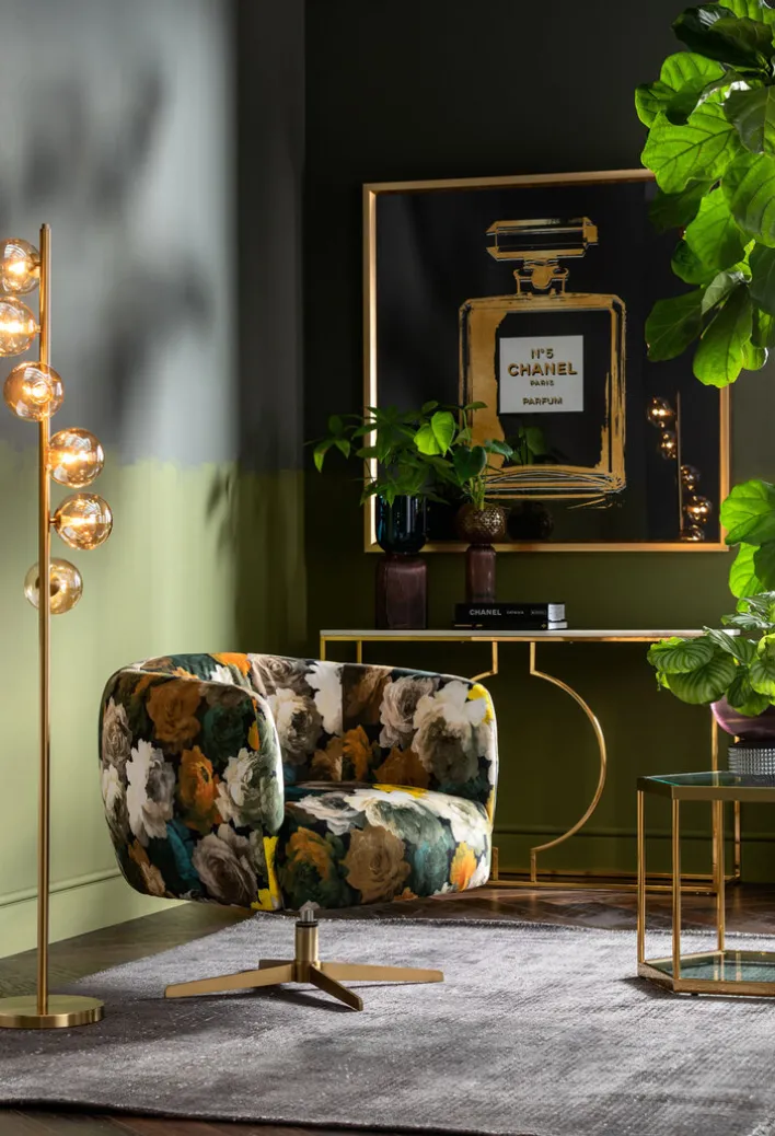 KARE DESIGN Beistelltisch COMB 55 cm goldfarbig