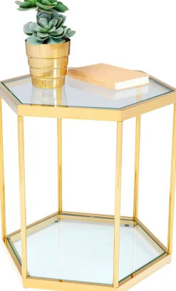 KARE DESIGN Beistelltisch COMB 55 cm goldfarbig