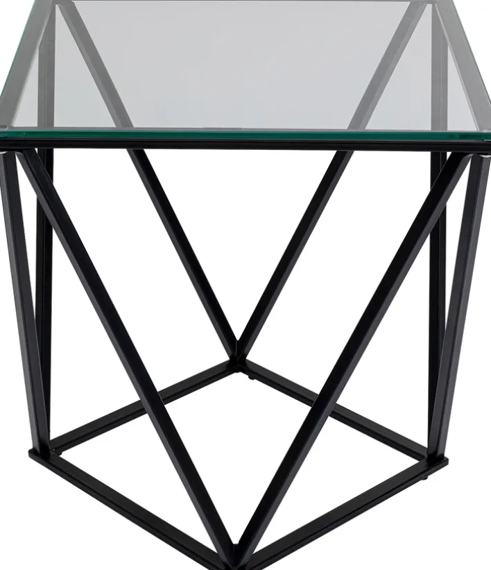KARE DESIGN Beistelltisch CRISTALLO schwarz 50x50x55 cm