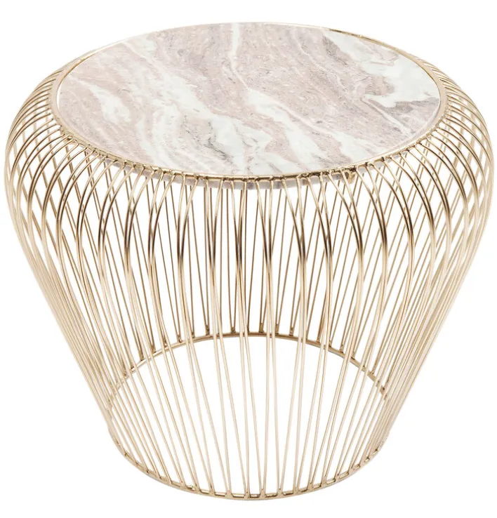 KARE DESIGN Beistelltisch rund 43 cm goldfarbig