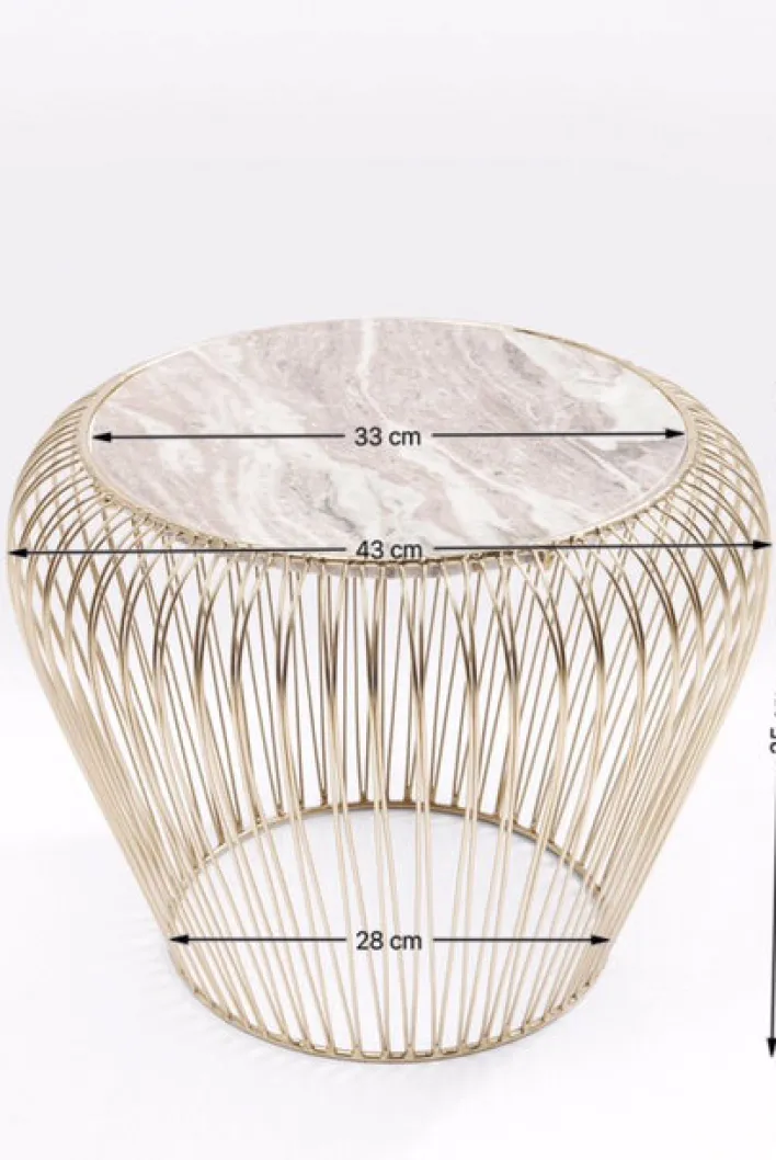 KARE DESIGN Beistelltisch rund 43 cm goldfarbig