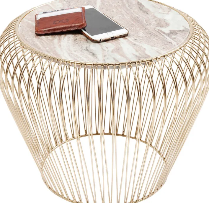 KARE DESIGN Beistelltisch rund 43 cm goldfarbig