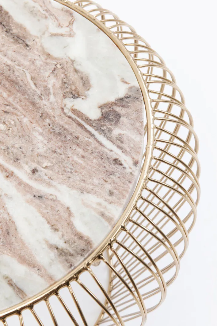 KARE DESIGN Beistelltisch rund 43 cm goldfarbig