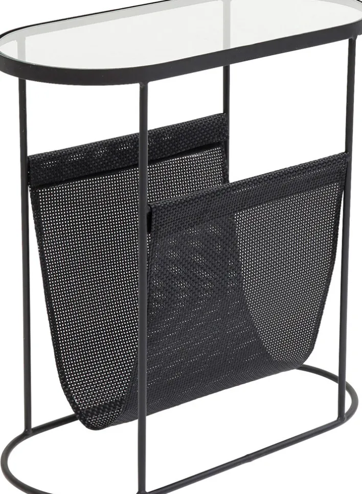 KARE DESIGN Beistelltisch MESH 54 x 54 x 25 cm Stahl/Glas schwarz