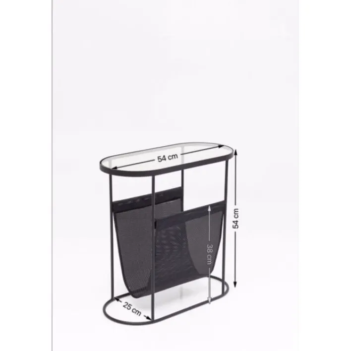 KARE DESIGN Beistelltisch MESH 54 x 54 x 25 cm Stahl/Glas schwarz