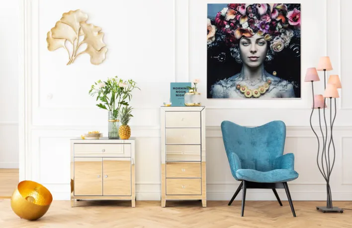 KARE DESIGN Bild FLOWER 120 x 120 cm mehrfarbig