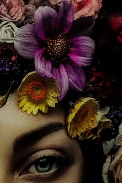 KARE DESIGN Bild FLOWER 120 x 120 cm mehrfarbig