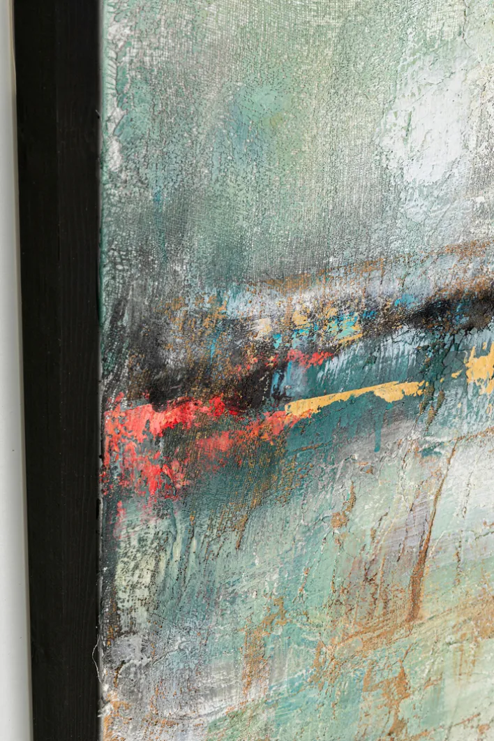 KARE DESIGN Bild gerahmt 120 x 120 cm goldfarbig