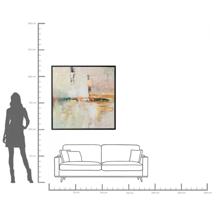 KARE DESIGN Bild gerahmt 120 x 120 cm goldfarbig