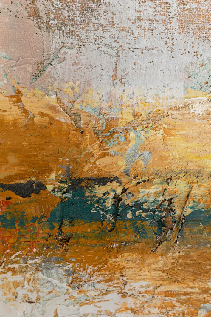 KARE DESIGN Bild gerahmt 120 x 120 cm goldfarbig