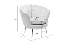 KARE DESIGN Cocktailsessel WATER LILY cremeweiß