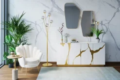 KARE DESIGN Cocktailsessel WATER LILY cremeweiß