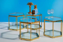 KARE DESIGN Couchtisch COMB 45 cm goldfarbig