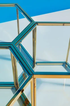 KARE DESIGN Couchtisch COMB 45 cm goldfarbig