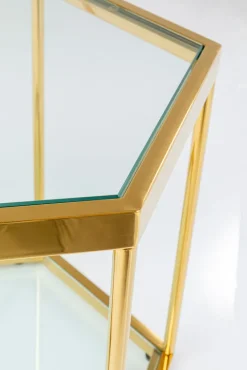 KARE DESIGN Couchtisch COMB 45 cm goldfarbig