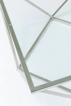 KARE DESIGN Couchtisch CRISTALLO 45 x 80 cm Edelstahl/Glas weiß