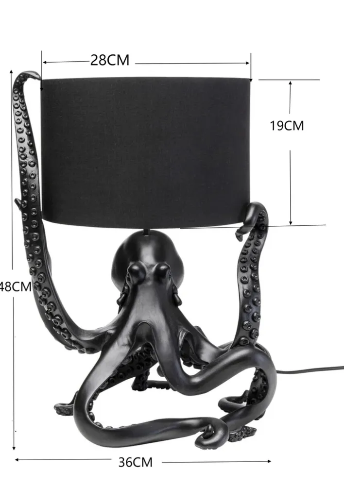 KARE DESIGN Deko-Tischleuchte OCTOPUS 36,5 x 47 cm schwarz
