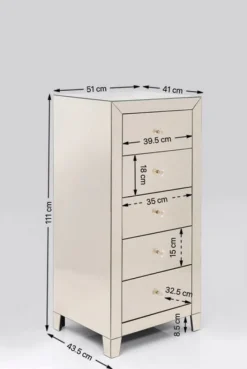 KARE DESIGN Hochkommode 110 x 49 cm braun