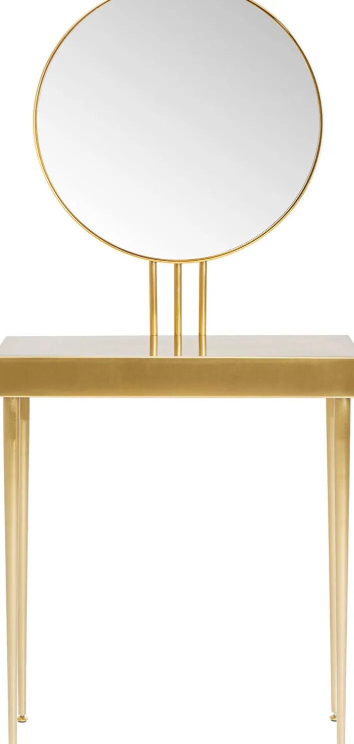 KARE DESIGN Konsole mit Spiegel CURVE ART goldfarbig