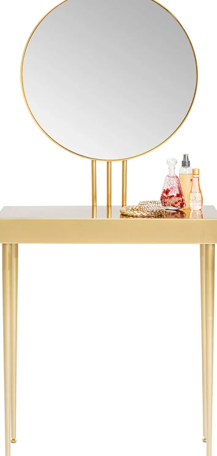 KARE DESIGN Konsole mit Spiegel CURVE ART goldfarbig