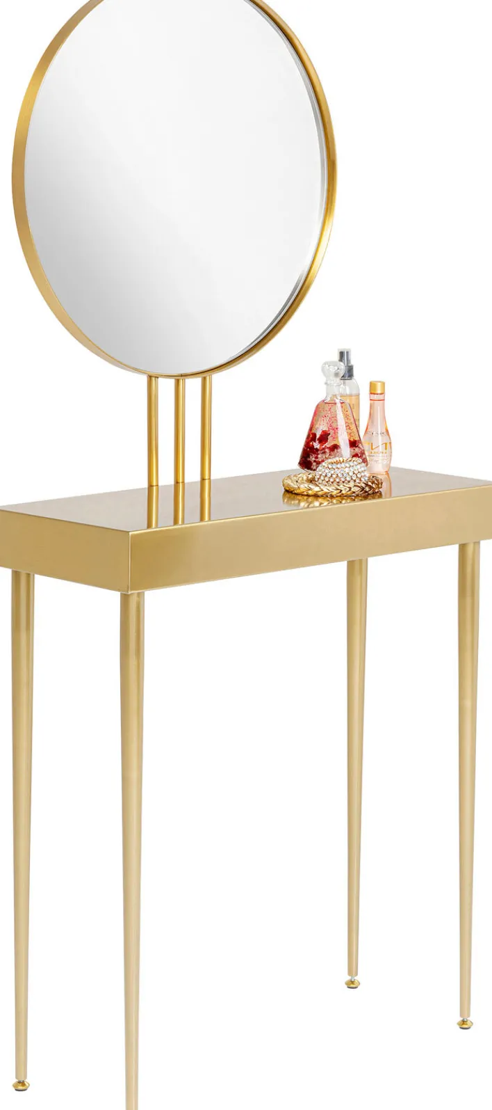KARE DESIGN Konsole mit Spiegel CURVE ART goldfarbig