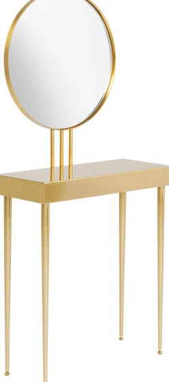 KARE DESIGN Konsole mit Spiegel CURVE ART goldfarbig