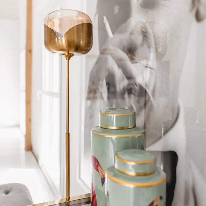 KARE DESIGN Retrofit Stehlampe GLOBLET BALL goldfarbig