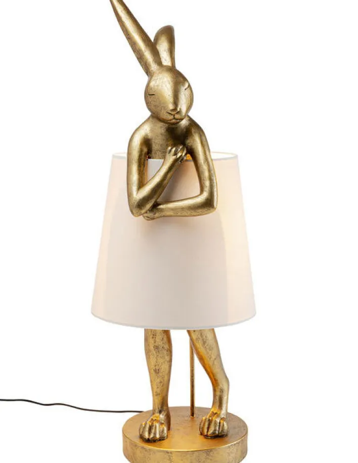 KARE DESIGN Retrofit Tischlampe ANIMAL RABBIT 88 cm goldfarbig