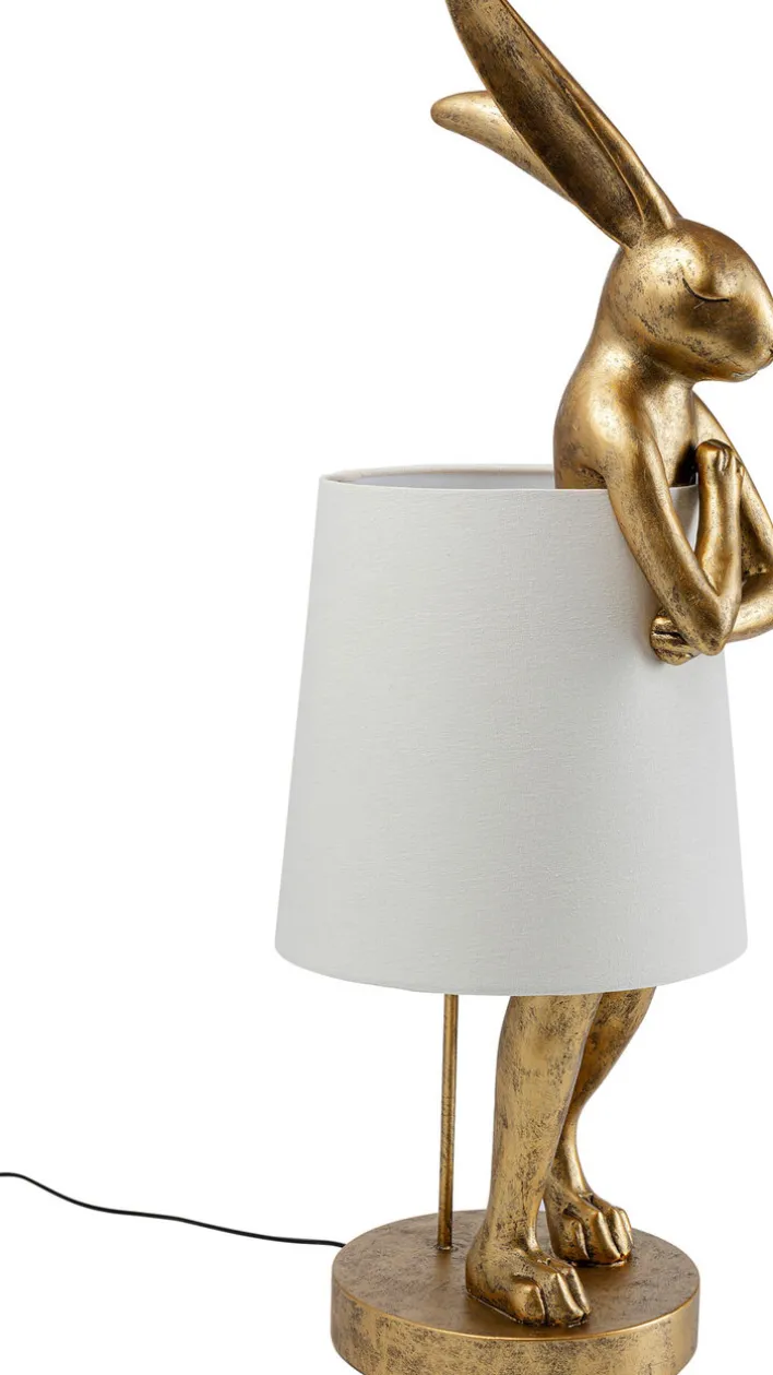 KARE DESIGN Retrofit Tischlampe ANIMAL RABBIT 88 cm goldfarbig