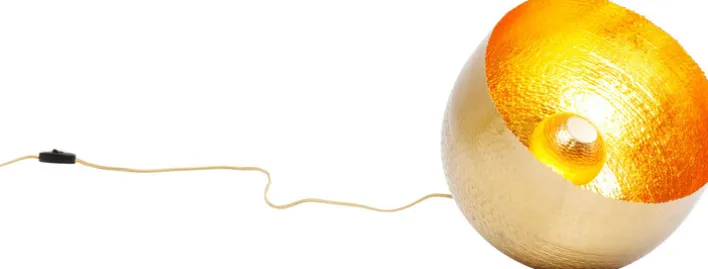 KARE DESIGN Retrofit Tischlampe APOLLON 35 cm goldfarbig