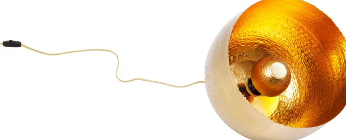 KARE DESIGN Retrofit Tischlampe APOLLON 35 cm goldfarbig