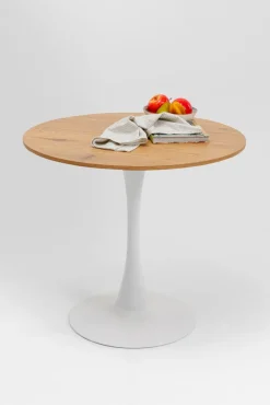 KARE DESIGN Tisch SCHICKERIA 80 x 80 cm braun/weiß