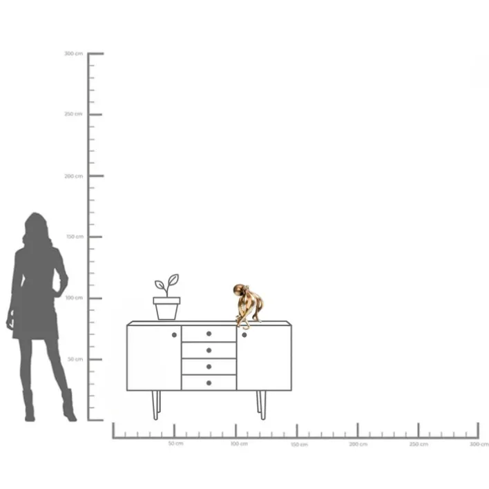 KARE DESIGN Tischleuchte ANIMAL OCTOPUS 25 x 34 cm goldfarbig