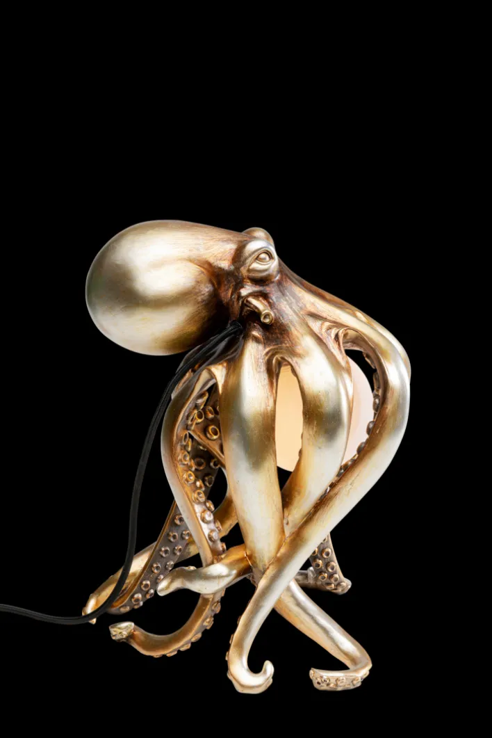 KARE DESIGN Tischleuchte ANIMAL OCTOPUS 25 x 34 cm goldfarbig