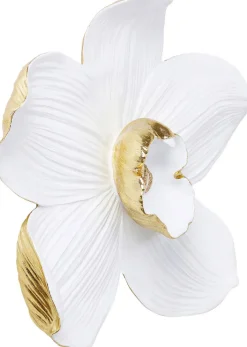 KARE DESIGN Wanddeko ORCHID 51 cm weiß /goldfarbig
