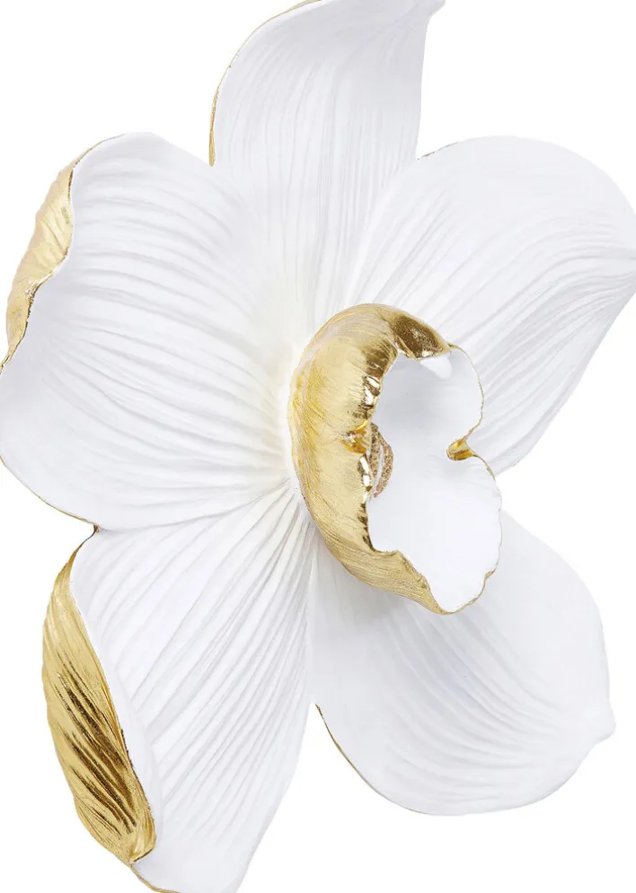 KARE DESIGN Wanddeko ORCHID 51 cm weiß /goldfarbig