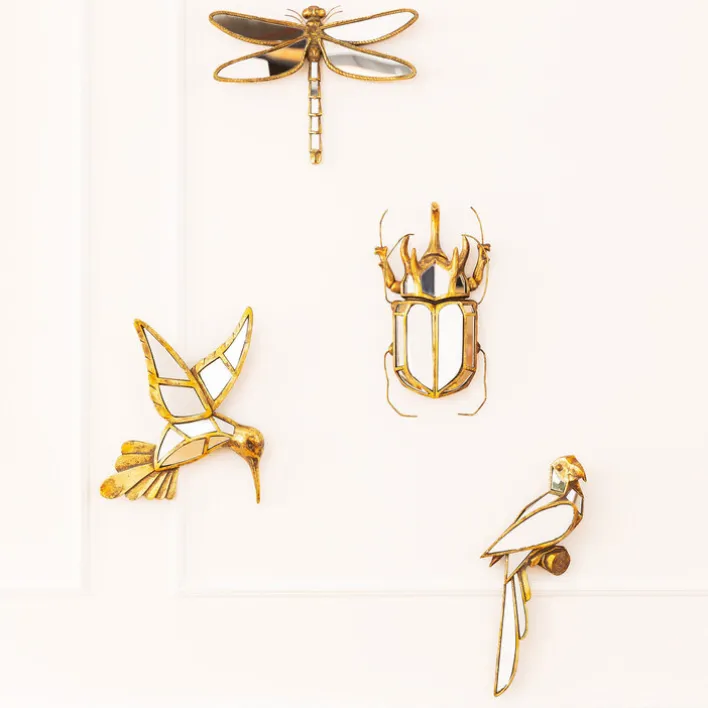 KARE DESIGN Wandschmuck BEETLE 36,5 x 27,5 cm goldfarbig