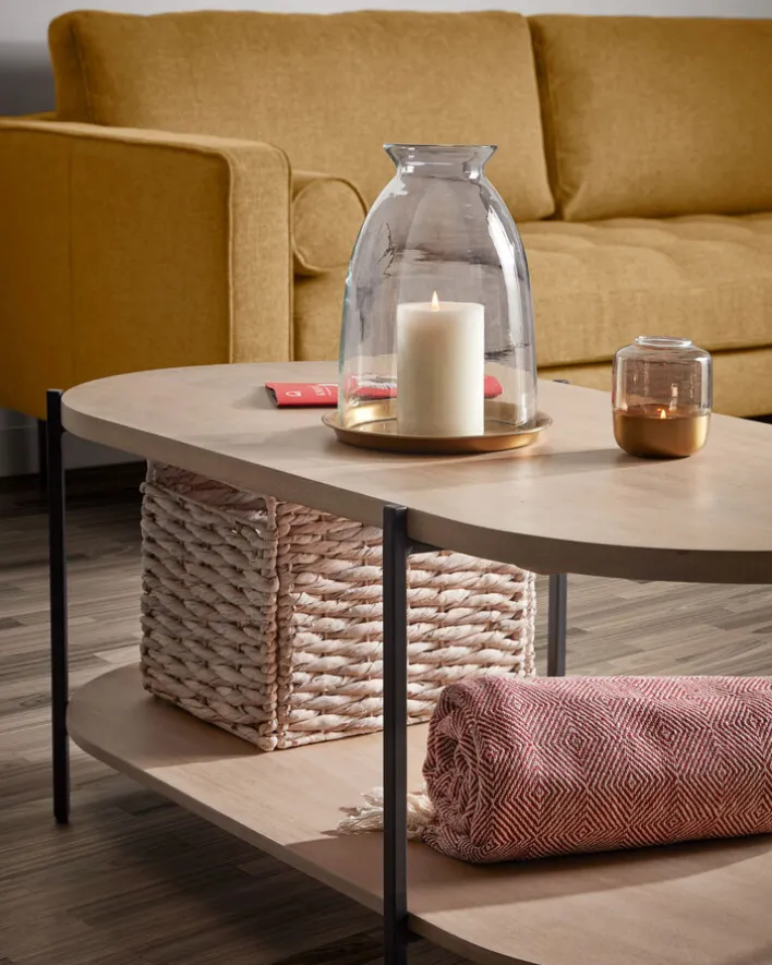 Kave Home Couchtisch PALMIA 110 x 55 cm Mango braun