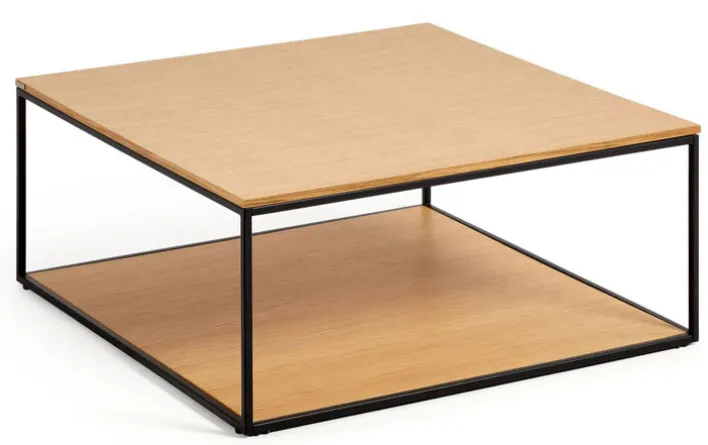 Kave Home Couchtisch YOANA 80 x 80 cm Eiche braun